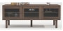 DKD Home Decor Mueble TV KITH MDF y Cristal Marrón Oscuro 140x40x55 cm