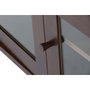 DKD Home Decor Mueble TV KITH MDF y Cristal Marrón Oscuro 140x40x55 cm