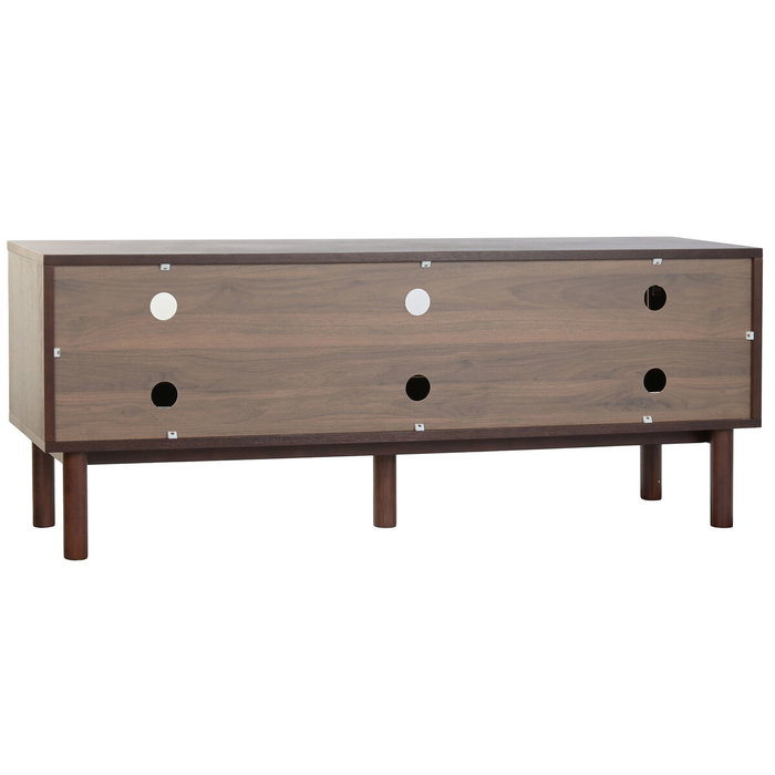 DKD Home Decor Mueble TV KITH MDF y Cristal Marrón Oscuro 140x40x55 cm