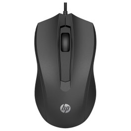 HP Ratón 105 con cable, 1600 DPI, Negro