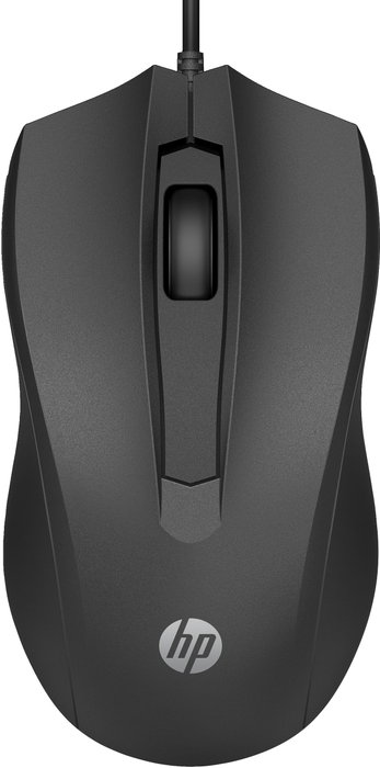 HP Ratón 105 con cable, 1600 DPI, Negro