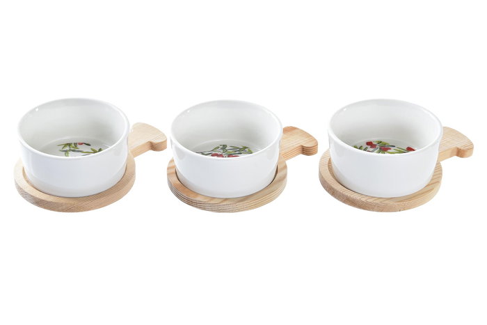 DKD Home Decor Aperitivo Navidad Tradicional Set de 3 Piezas Rojo Natural Gres Bambú 11.7 x 4.7 x 31 cm DKD Home Decor Aperitivo Navidad Tradicional Set de 3 Piezas Rojo Natural Gres Bambú 11.7 x 4.7 x 31 cm