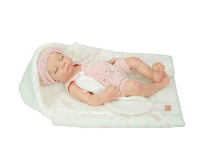 Muñecas Arias - Muñeca real reborn Arias Alma 40 cm cuerpo silicona para niña, incluye manta y doudou (juguete en español)