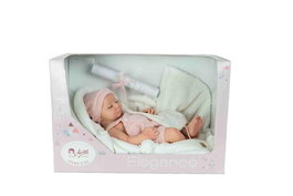 Muñecas Arias - Muñeca real reborn Arias Alma 40 cm cuerpo silicona para niña, incluye manta y doudou (juguete en español)