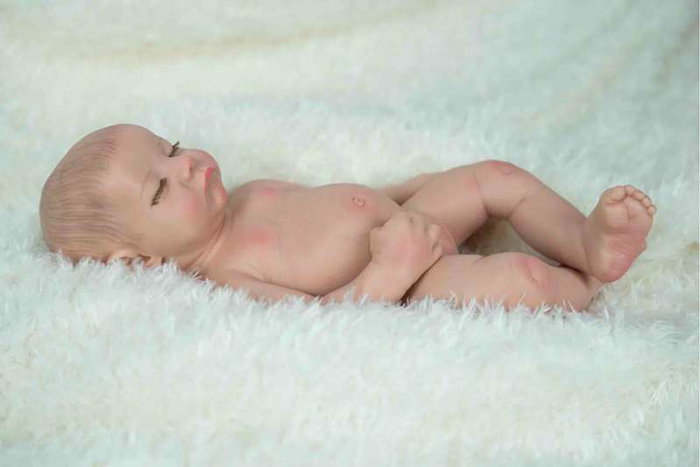 Muñecas Arias - Muñeca real reborn Arias Alma 40 cm cuerpo silicona para niña, incluye manta y doudou (juguete en español)