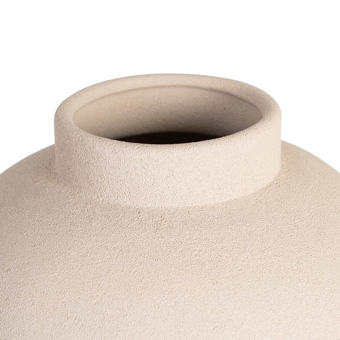 Jarrón Crema Cerámica Decoración 26 X 26 X 26 cm