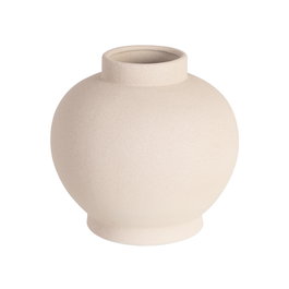 Jarrón Crema Cerámica Decoración 26 X 26 X 26 cm