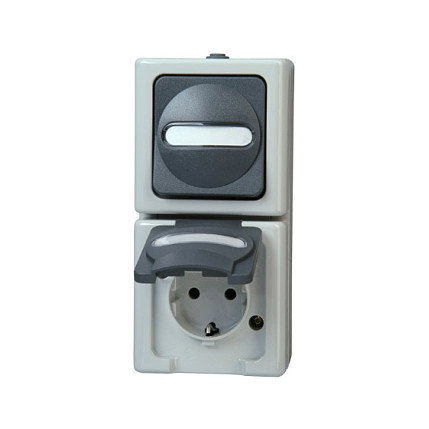 Kopp 130856009 Toma de corriente CEE 7/3 con interruptor Kopp 130856009 Toma de corriente CEE 7/3 con interruptor