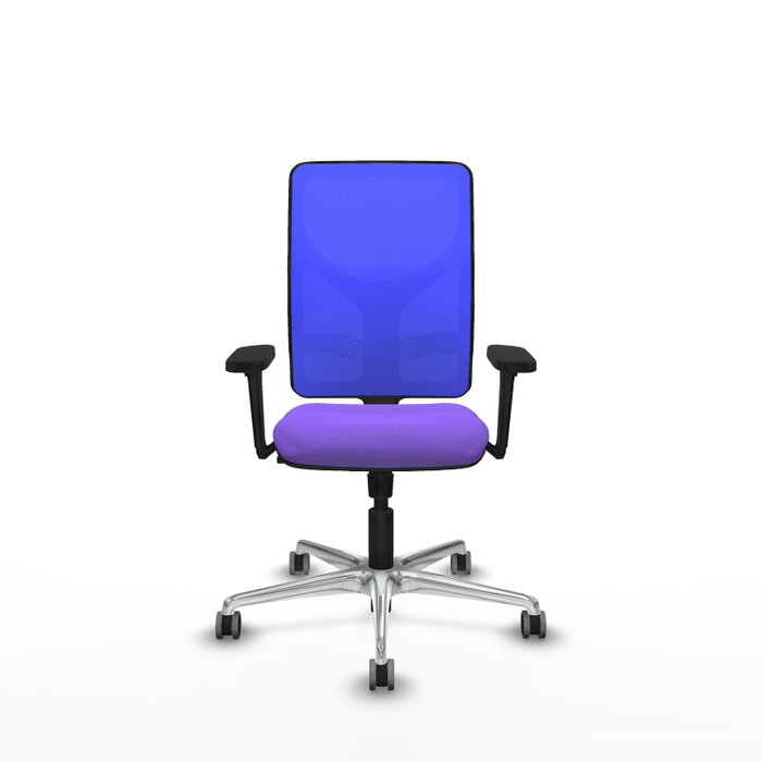 PIQUERAS Y CRESPO Silla de oficina Motilla con mecanismo Sincro, Lila y Azul