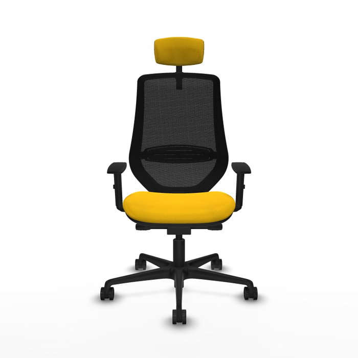 PIQUERAS Y CRESPO Silla de oficina Mardos con mecanismo Sincro/Traslack Amarillo y Negro