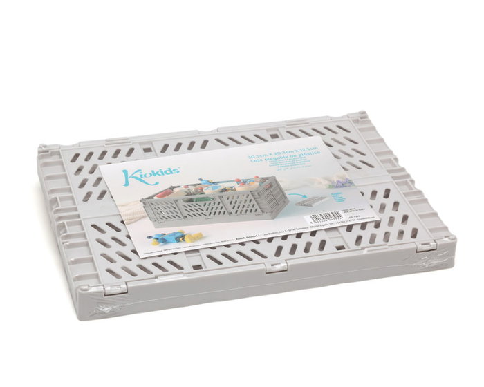 KioKids Caja de Almacenaje Plegable Apilable Gris 30x20x12 cm KioKids Caja de Almacenaje Plegable Apilable Gris 30x20x12 cm