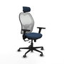 PIQUERAS Y CRESPO Silla de oficina Jorquera Sincro/Traslack Azul marino y Blanco