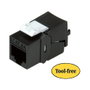 ROLINE Keystone Jack Cat.6A Clase EA sin blindaje herramienta libre SLIM negro