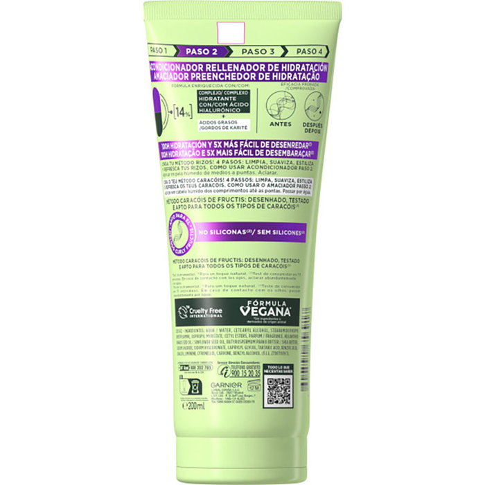 Garnier FRUCTIS MÉTODO RIZO Nº2 acondicionador 200 ml Liso Keratina