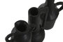 DKD Home Decor Jarrón Moderno Negro Set de 3 (2 Unidades) 6 x 13 x 10 cm