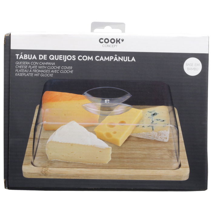 Cook Concept Quesera con Campana de Bambú 24x18,5 cm
