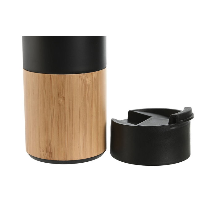 DKD Home Decor Termo Inox Bambú 400ml Negro DKD Home Decor Termo Inox Bambú 400ml Negro
