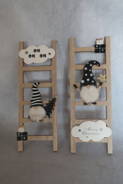 DKD Home Decor Decoración MDF Escalera Surtido de 2 unidades