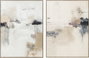 DKD Home Decor Cuadro Lienzo PS Abstracto Beige Pack de 2