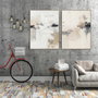 DKD Home Decor Cuadro Lienzo PS Abstracto Beige Pack de 2