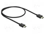 DeLOCK Cable HDMI Coaxial de Alta Velocidad 48 Gbps 8K 60 Hz 0,5 m Negro