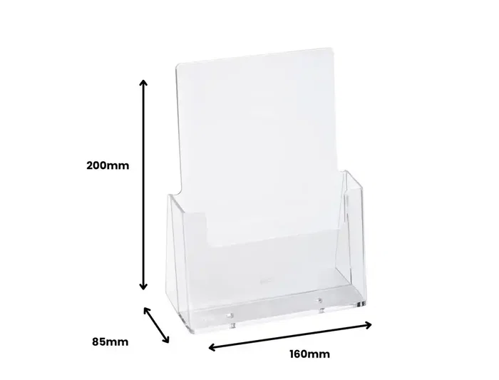 Archivo 2000 Expositor sobremesa 1 compartimento A5 vertical fondo cajetin 34 mm Poliestireno 200x85x160 mm