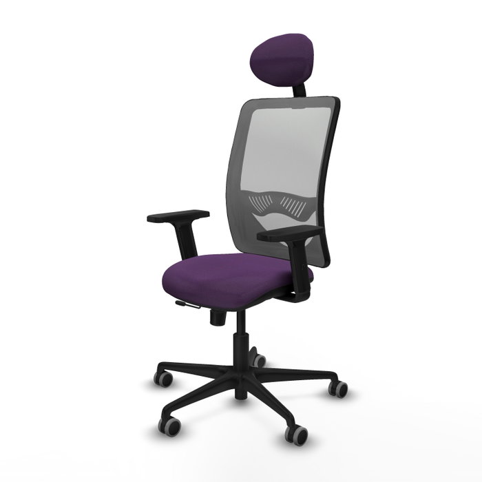 PIQUERAS Y CRESPO Silla de oficina Zulema con mecanismo Sincro/Traslack, Morado y Gris PIQUERAS Y CRESPO Silla de oficina Zulema con mecanismo Sincro/Traslack, Morado y Gris