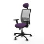 PIQUERAS Y CRESPO Silla de oficina Zulema con mecanismo Sincro/Traslack, Morado y Gris