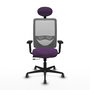 PIQUERAS Y CRESPO Silla de oficina Zulema con mecanismo Sincro/Traslack, Morado y Gris