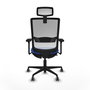 PIQUERAS Y CRESPO Silla de oficina Haches con mecanismo Sincro/Traslack Azul y Blanco
