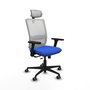 PIQUERAS Y CRESPO Silla de oficina Haches con mecanismo Sincro/Traslack Azul y Blanco