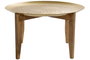 DKD Home Decor Mesa Centro Indio Dorado Natural Mango Laton 75 x 75 x 44 cm