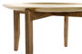 DKD Home Decor Mesa Centro Indio Dorado Natural Mango Laton 75 x 75 x 44 cm