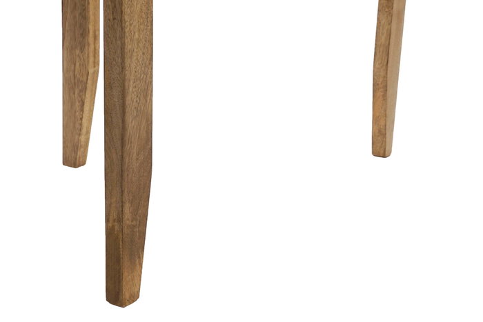 DKD Home Decor Mesa Centro Indio Dorado Natural Mango Laton 75 x 75 x 44 cm