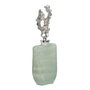 Botella Decorativa Verde-Plata Cristal 16 X 10 X 46 cm