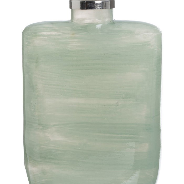 Ixia Botella Decorativa Verde-Plata Cristal 16 x 10 x 46 cm