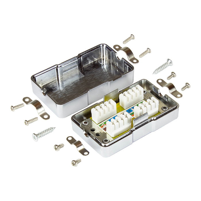 GoodConnections Alcasa GC-N0151 Caja de conexiones de red Cat. 6, Plata GoodConnections Alcasa GC-N0151 Caja de conexiones de red Cat. 6, Plata