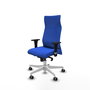 PIQUERAS Y CRESPO Sillón Albacete Azul con Mecanismo Sincro y Base Blanca