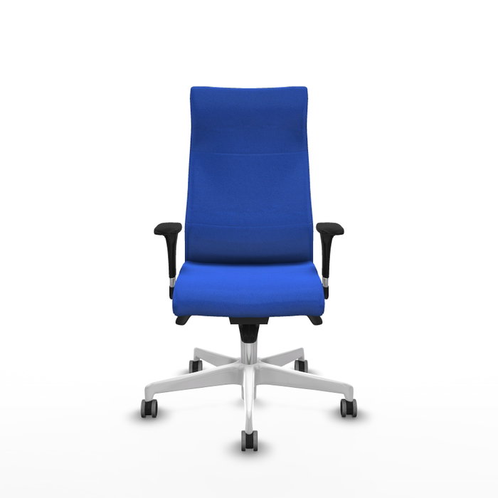 PIQUERAS Y CRESPO Sillón Albacete Azul con Mecanismo Sincro y Base Blanca PIQUERAS Y CRESPO Sillón Albacete Azul con Mecanismo Sincro y Base Blanca