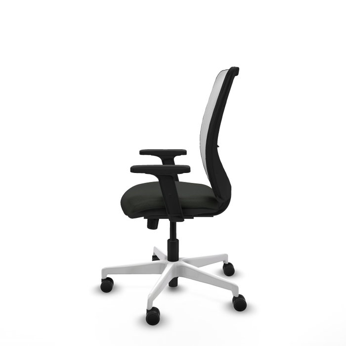 PIQUERAS Y CRESPO Silla de oficina Zulema con mecanismo Sincro, Negro y Blanco