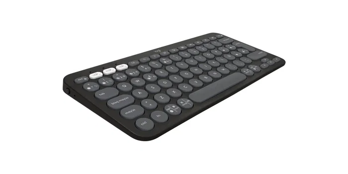 Logitech 920 012227 Pebble 2 Combo - Teclado y Ratón Inalámbrico RF + Bluetooth QWERTY Español Grafito - Kit Multi-Dispositivo - Color Grafito