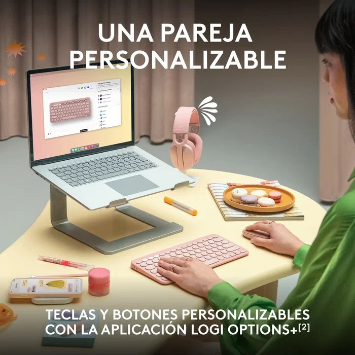 Logitech 920 012227 Pebble 2 Combo - Teclado y Ratón Inalámbrico RF + Bluetooth QWERTY Español Grafito - Kit Multi-Dispositivo - Color Grafito