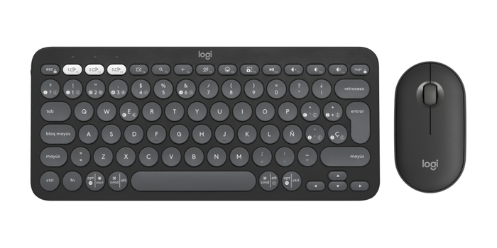 Logitech 920-012227 Combo Teclado y Ratón Inalámbrico RF Wireless + Bluetooth QWERTY Español Grafito