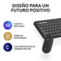 Logitech 920-012227 Combo Teclado y Ratón Inalámbrico RF Wireless + Bluetooth QWERTY Español Grafito