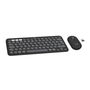 Logitech Pebble 2 Combo Teclado y Ratón Inalámbrico Silent Touch Bluetooth/USB Negro Reciclado