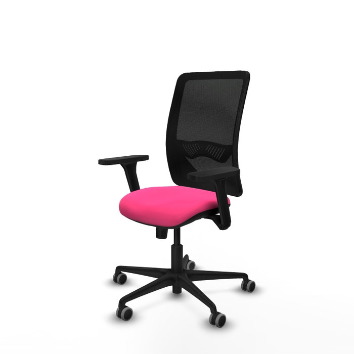 PIQUERAS Y CRESPO Silla de oficina Zulema Rosa con mecanismo Sincro