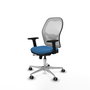 PIQUERAS Y CRESPO Silla de oficina Jorquera con mecanismo Sincro/Traslack Azul claro y Blanco