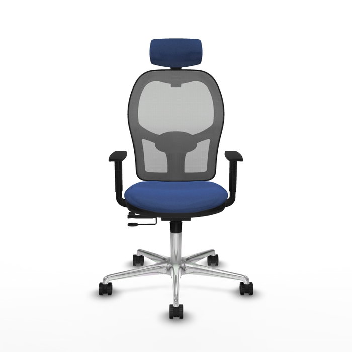 PIQUERAS Y CRESPO Silla de oficina Jorquera con mecanismo Sincro/Traslack, Azul marino y Gris PIQUERAS Y CRESPO Silla de oficina Jorquera con mecanismo Sincro/Traslack, Azul marino y Gris