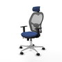 PIQUERAS Y CRESPO Silla de oficina Jorquera con mecanismo Sincro/Traslack, Azul marino y Gris