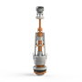 Prhie Mecanismo de Descarga Eco Universal Interrumpible con Pulsador Simple, Capacidad 6 L